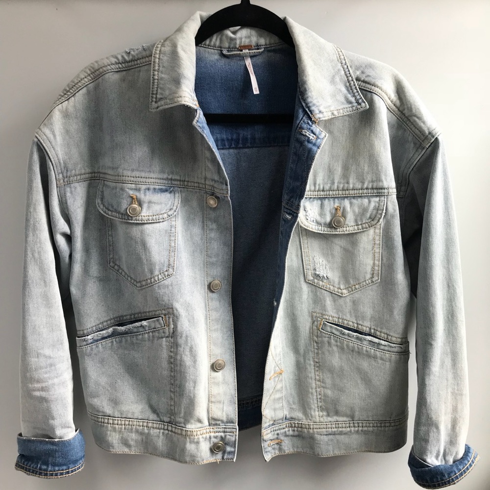 Free People Denim Trucker Jacket.